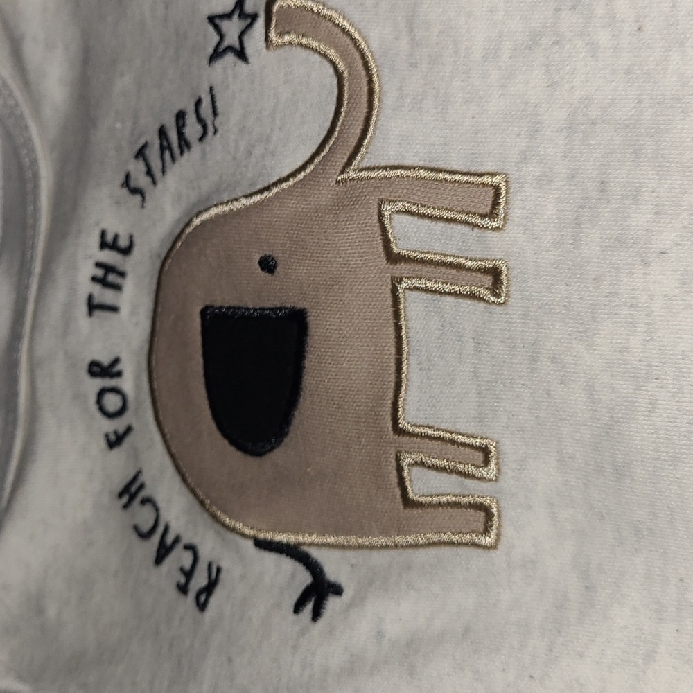 Baby 2 piece, Cream with Elehan Prints, 0-3 months - Picture 6 of 6